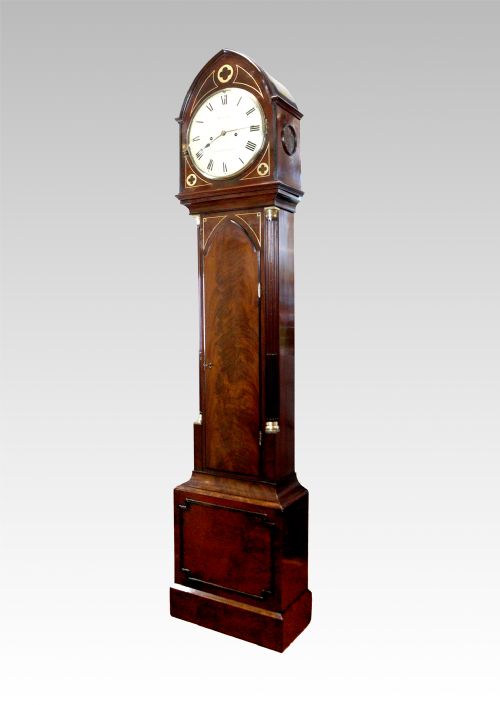 A REGENCY QUARTER STRIKING LONGCASE CLOCK IN A GOTHIC MAHOGANY CASE BY WILLIAM MOON LONDON - ADDITIONAL PHOTO 1