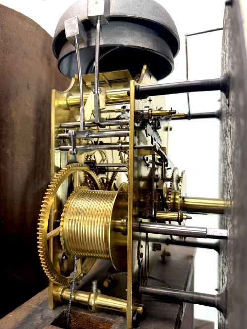 A REGENCY QUARTER STRIKING LONGCASE CLOCK IN A GOTHIC MAHOGANY CASE BY WILLIAM MOON LONDON - ADDITIONAL PHOTO 4