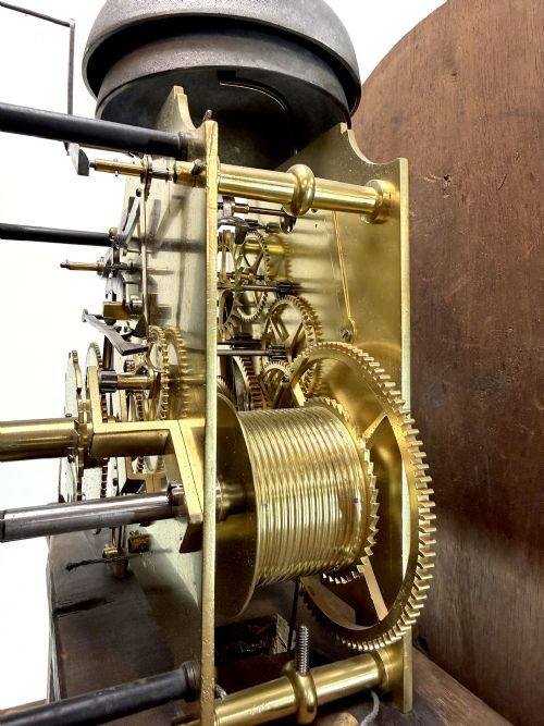 A REGENCY QUARTER STRIKING LONGCASE CLOCK IN A GOTHIC MAHOGANY CASE BY WILLIAM MOON LONDON - ADDITIONAL PHOTO 5