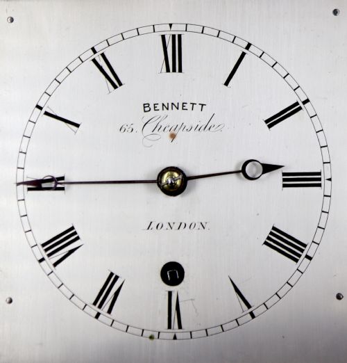 A VERY SMALL SATINWOOD LIBRARY CLOCK BY SIR JOHN BENNETT - ADDITIONAL PHOTO 7