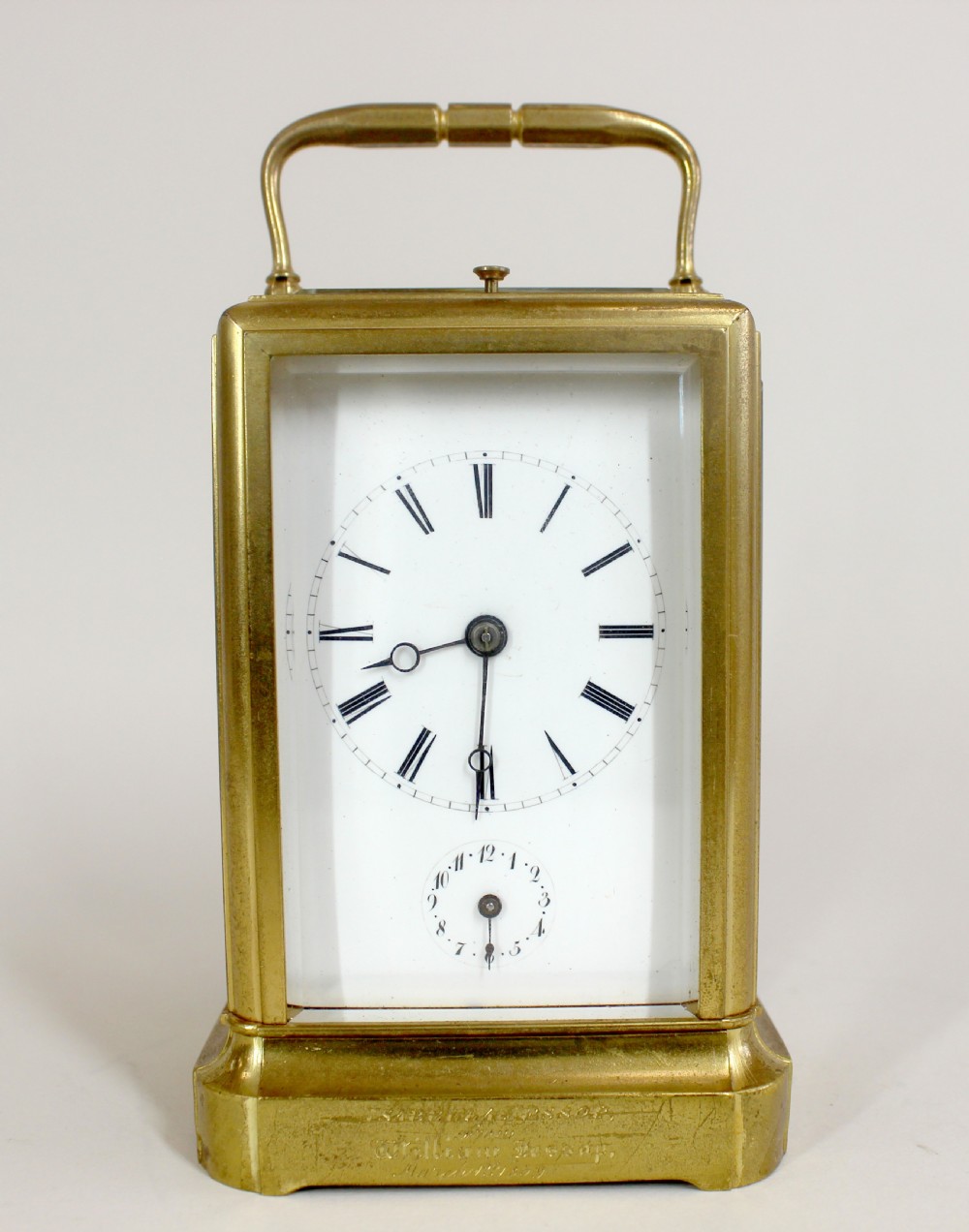 Alliez & Berguer One Piece Repeater Alarm Carriage Clock