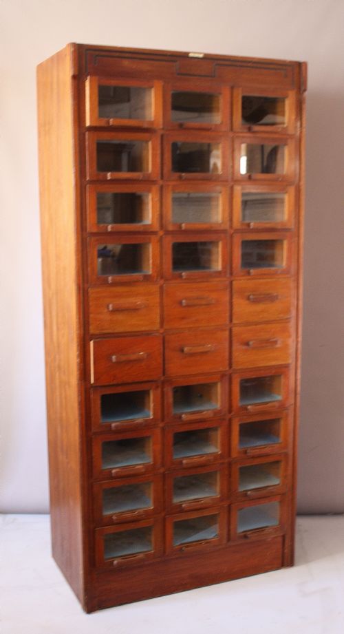 1930s art deco haberdashery cabinet - CATEGORY: ANTIQUE CABINETS - DATED 1930