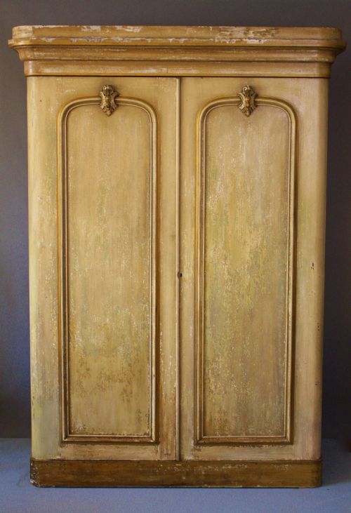 victorian french painted wardrobe - CATEGORY: ANTIQUE WARDROBES - DATED VICTORIAN