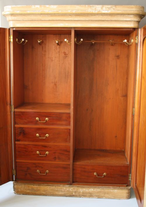 VICTORIAN FRENCH PAINTED WARDROBE - ADDITIONAL PHOTO 3