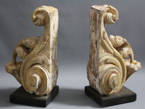 victorian carved brackets - CATEGORY: ANTIQUE MISCELLANEOUS - DATED VICTORIAN