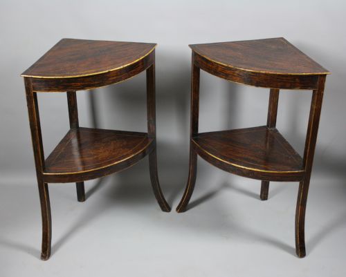 pair of william 1v corner tables - CATEGORY: ANTIQUE TABLES - DATED 1800