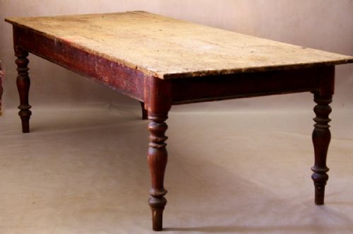 rustic farmhouse pine table - CATEGORY: ANTIQUE TABLES - DATED VICTORIAN