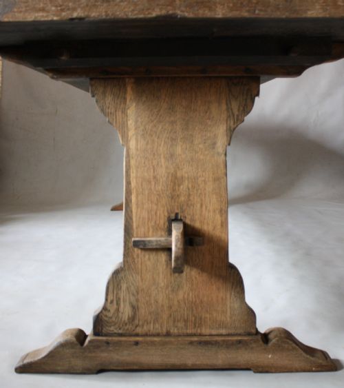 OAK REFECTORY TRESTLE TABLE - ADDITIONAL PHOTO 1