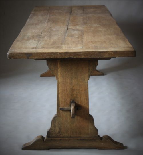 OAK REFECTORY TRESTLE TABLE - ADDITIONAL PHOTO 3
