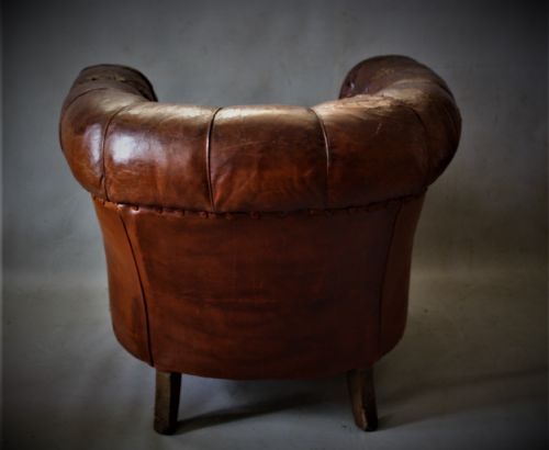 EDWARDIAN LEATHER CLUB CHAIR - ADDITIONAL PHOTO 2