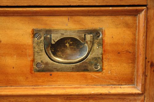 CAMPAIGN STYLE PEDESTAL DESK - ADDITIONAL PHOTO 1