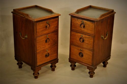 campaign side tables bedside cabinets - CATEGORY: ANTIQUE CABINETS - DATED 1880