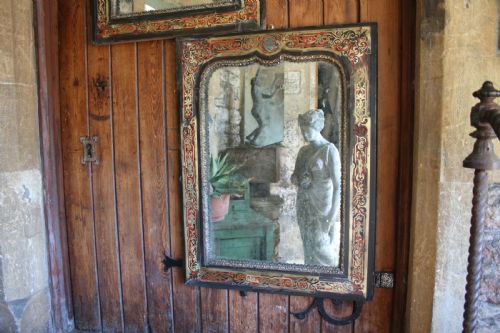 A PAIR OF BOULLE MIRRORS FROM CREDENZA - ADDITIONAL PHOTO 1