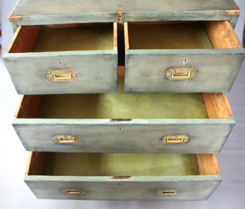 VICTORIAN PAINTED CAMPAIGN CHEST - ADDITIONAL PHOTO 3