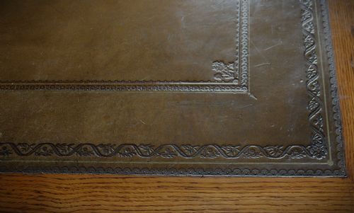 LARGE VICTORIAN OAK PARTNERS DESK - ADDITIONAL PHOTO 12