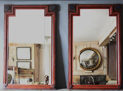 A PAIR OF DECO MIRRORS