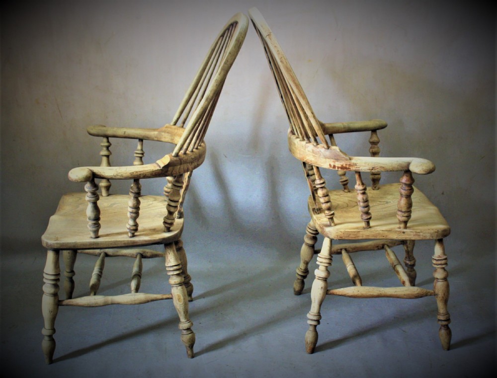 Pair of Elm Windsor Chairs View III