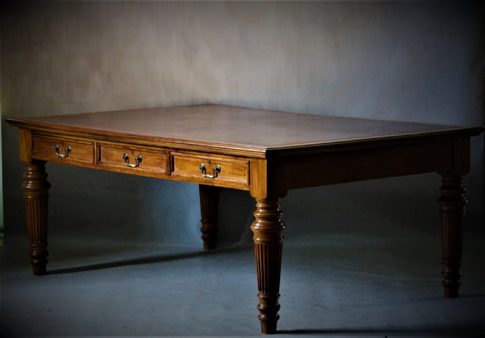 Victorian Mahogany Library Table