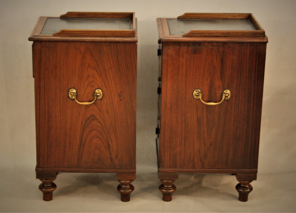 Campaign side tables/ bedside cabinets View IV