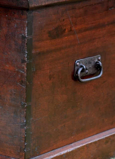 fig 1. Victorian Mahogany Box, Circa 1850.