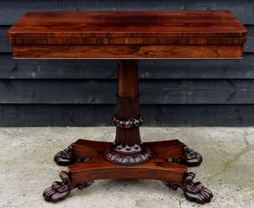 Superb Quality Regency Rosewood Card Table, Circa 1810.