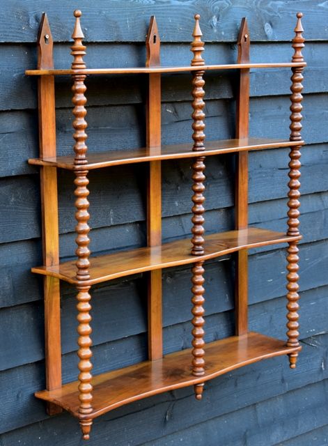 Excellent Quality Victorian Walnut Wall Hanging Shelves.