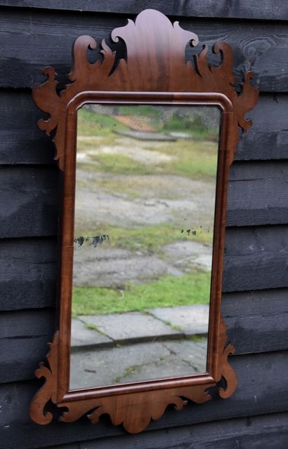 Fine Quality George II Mahogany Wall Mirror, Circa 1750.