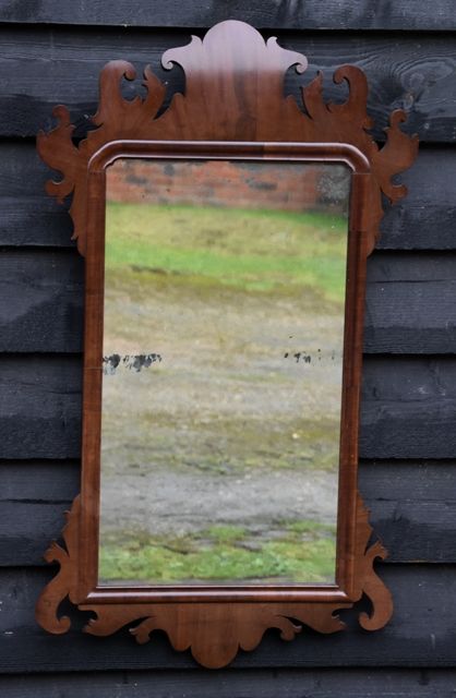 fig 1. Fine Quality George II Mahogany Wall Mirror, Circa 1750.