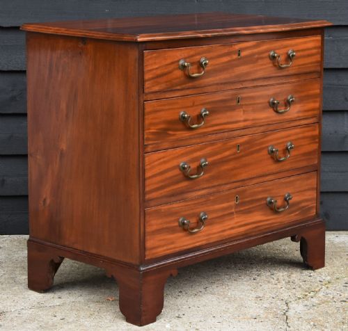 fig 1. Fine Quality Georgian Mahogany Chest With Fitted Top Drawer, Circa 1770.