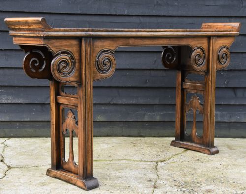 fig 1. Superb Chinese Elm Altar Table Circa 1900-1920.