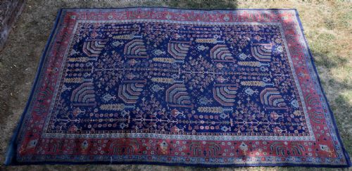 fig 1. Large Oushak Turkish Wool Rug Retailed by Maple & Co. Oriental Carpets Circa 1910.