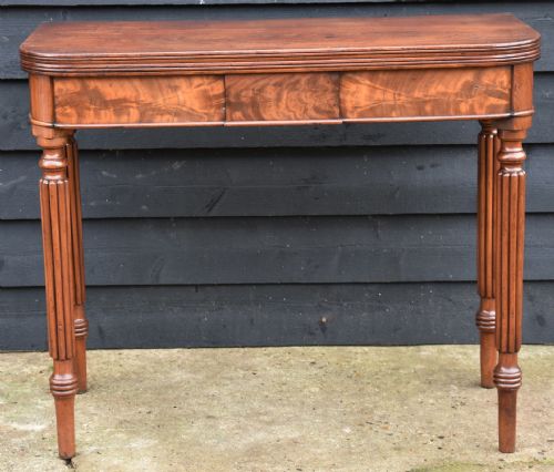 fig 1. Superb Georgian Mahogany D-Shaped Tea Table, Circa 1800-1810
