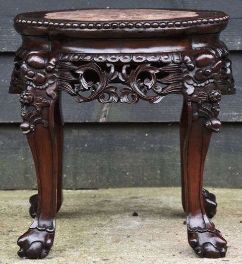 Excellent Quality Late 19th Century Chinese Rosewood Jardinaire Stand.