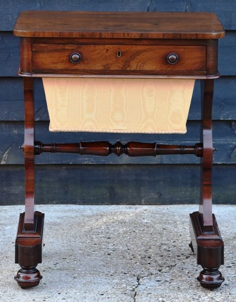 Excellent Quality 19th Century Rosewood Needlework Table, Circa 1830.