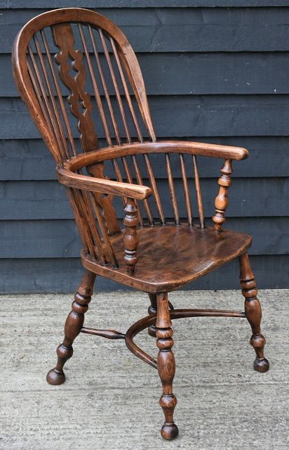 Lovely 19th Century Ash & Elm High Back Windsor Chair.