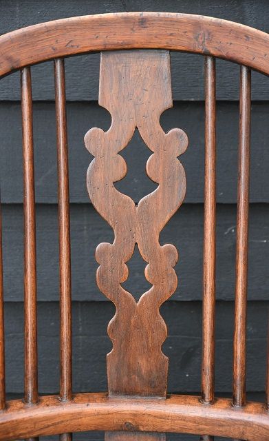 fig 1. Lovely 19th Century Ash & Elm High Back Windsor Chair.