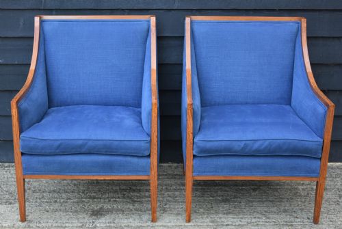 fig 1. Fine Quality Pair of Satinwood Armchairs c.1900