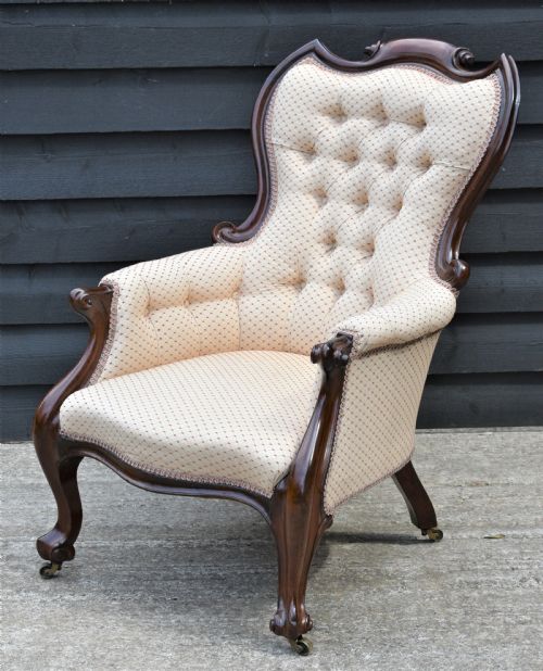Wonderful Victorian Button Back Armchair C.1860.