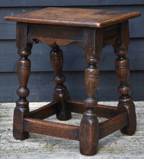 Lovely 19th Century Oak Joint Stool C.1800-1850.