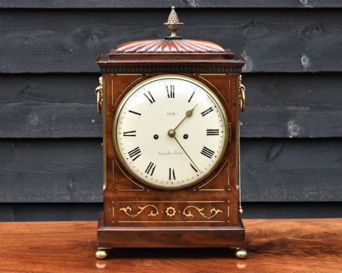 fig 1. Excellent Regency Bracket Clock C.1815, Twin Fusee, Mahogany.