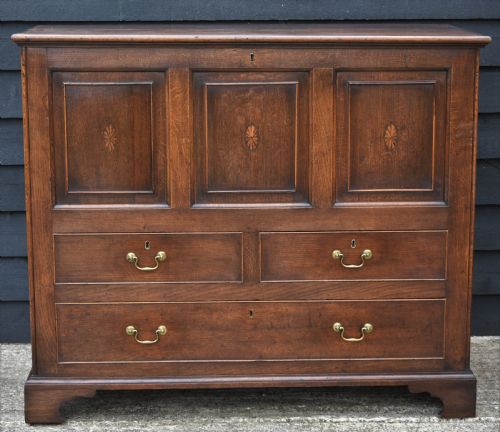 Impressive 18th Century Georgian Oak Mule Chest/ Blanket Box C.1790