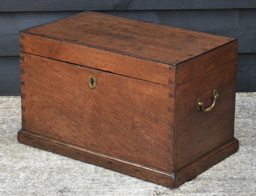 Lovely Georgian Oak Box, Small Proportions C.1790-1800