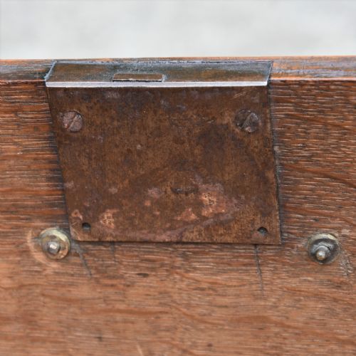 HANDSOME GEORGIAN OAK CHEST OF DRAWERS C1780 LIGHT OAK WITH MAHOGANY CROSSBANDING - ADDITIONAL PHOTO 3