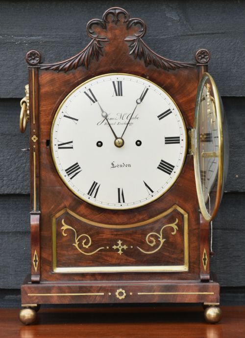 FINE QUALITY REGENCY MAHOGANY BRACKET CLOCK LONDON FUSEE MOVEMENT - ADDITIONAL PHOTO 4