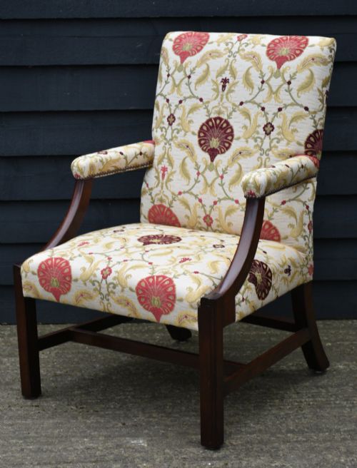 FABULOUS GEORGIAN MAHOGANY GAINSBOROUGH CHAIR C1750 - ADDITIONAL PHOTO 1