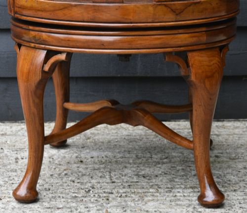 UNUSUAL 19TH CENTURY GOTHIC WALNUT REVOLVING DESK CHAIR C1890 VICTORIAN - ADDITIONAL PHOTO 5
