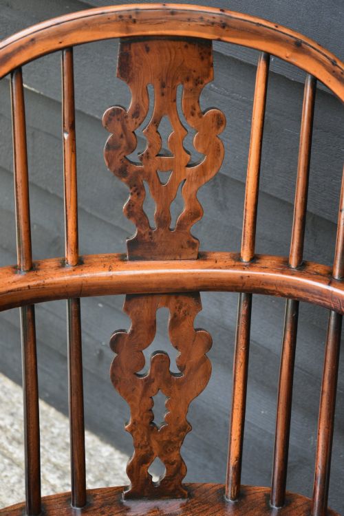 SUPERB MATCHED PAIR OF GEORGIAN YEW ELM WINDSOR ARMCHAIRS 18TH CENTURY - ADDITIONAL PHOTO 5