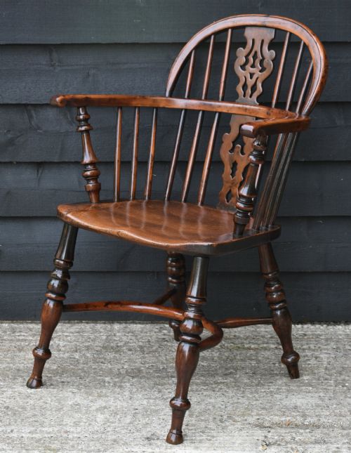 SUPERB MATCHED PAIR OF GEORGIAN YEW ELM WINDSOR ARMCHAIRS 18TH CENTURY - ADDITIONAL PHOTO 8