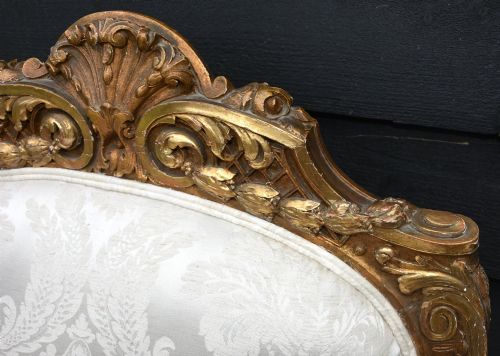OUTSTANDING PAIR OF FRENCH GILT ARMCHAIRS C1880 - ADDITIONAL PHOTO 8