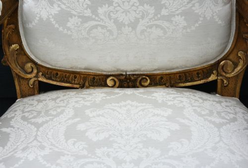 OUTSTANDING PAIR OF FRENCH GILT ARMCHAIRS C1880 - ADDITIONAL PHOTO 9